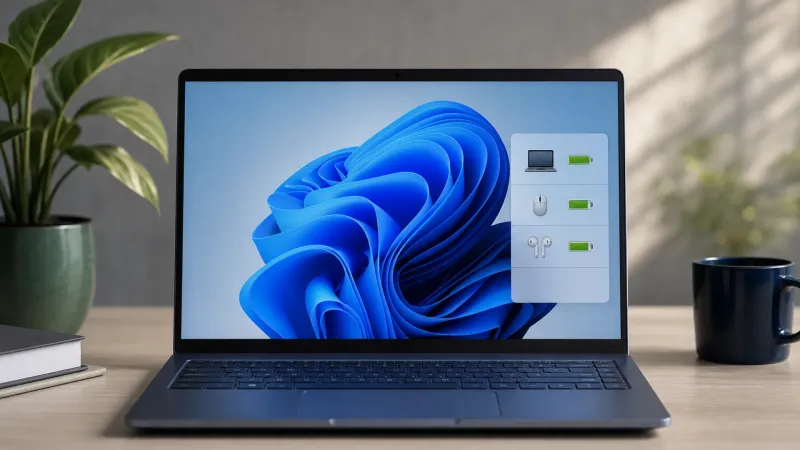Windows 11'e bağlı cihazların pilini gösteren yeni widget geliyor haberi için görsel